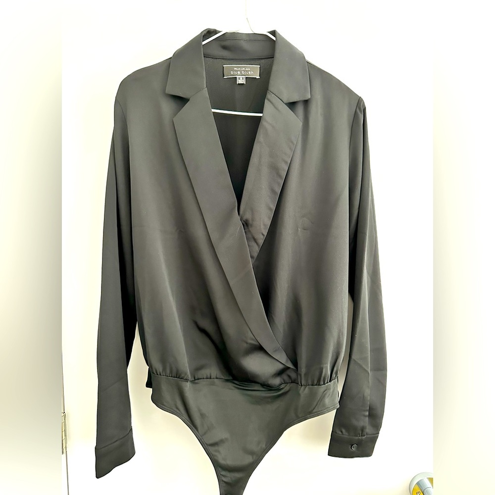 Chemise noir satin